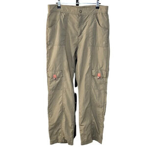 Oleg Cassini Sport Womens Windbreaker Straight Leg Cargo Pants Size Medium Nylon